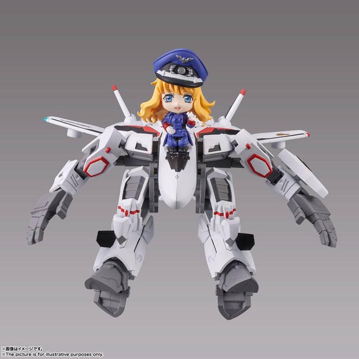 Produktbild Bandai Macross Frontier TINY SESSION VF-25F MESSIAH VALKYRIE (ALTO USE) with SHERYL 10 cm
