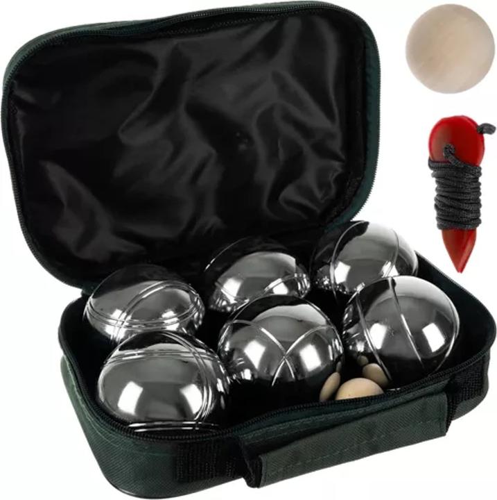 Image du produit Kruzzel BOCCIA Pétanque BOULE SPIEL mit 6 Boulekugeln im Set (6 x, 73 mm)