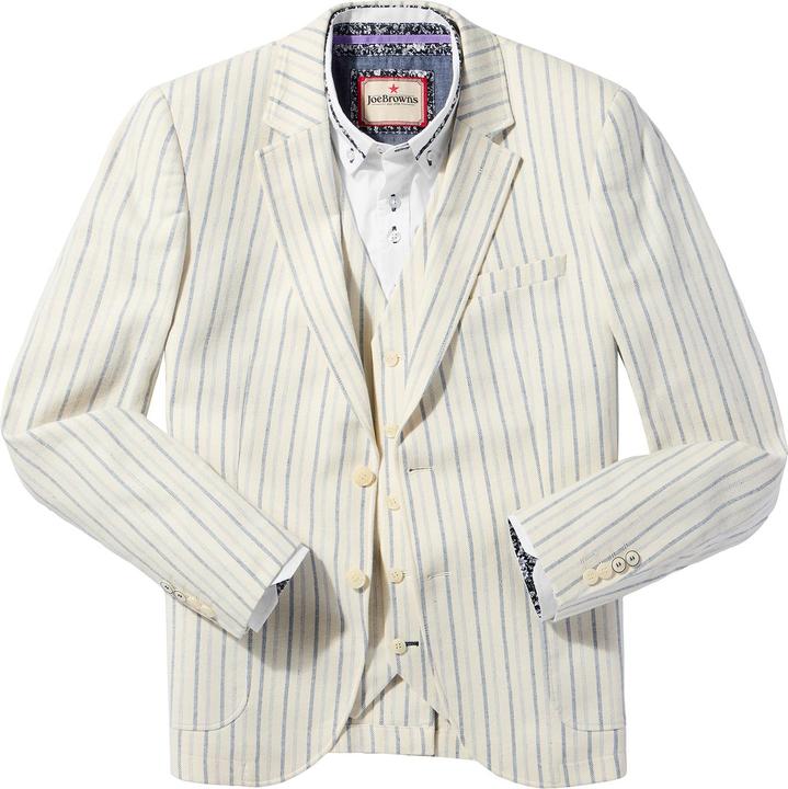 Joe Browns Striped Linen Blend Suit Blazer