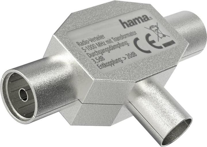 Produktbild Hama Antennen-Verteiler, Koax-Stecker (3.50 dB, Antennenkabel)