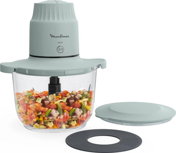 Immagine prodotto Moulinex Tritatutto con Recipiente in Vetro, Capacità di 1 L, Vetro Borosilicato DJ603110 (1000 ml, 500 W)