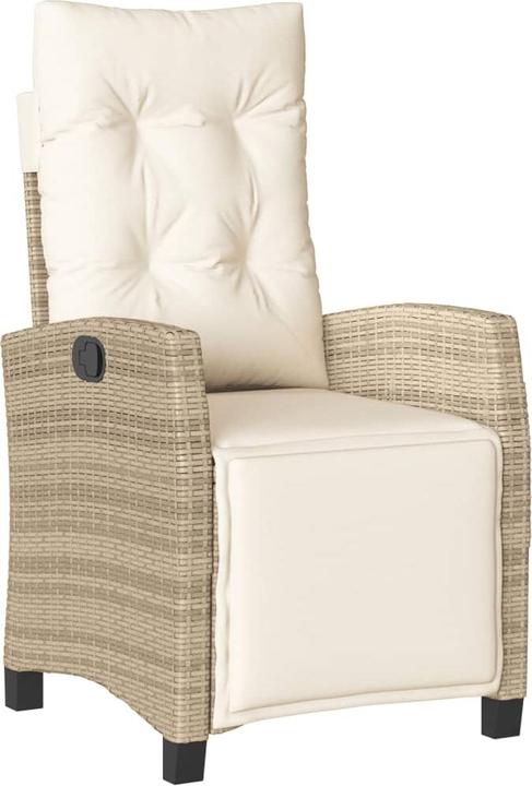 Produktbild VidaXL Gartenmöbel Essgruppe Gartengarnitur Sitzgruppe 7tlg. Beige Poly Rattan (160 cm)