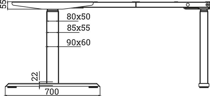 Produktbild OK-Line Höhenverstellbares Elektro-Schreibtisch-System