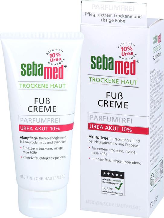 Actual product image Sebamed Dry Skin Fragrance Free Foot Cream Urea 10%, 100 ml CRE (Foot bath, 100 ml)