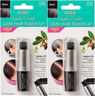 Produktbild KISS My Face- Quick Cover Gray Hair Touch Up Stick - RtÄ›nka na krytÃ­ Å¡edin a odrostÅ¯ 6 gack (L)