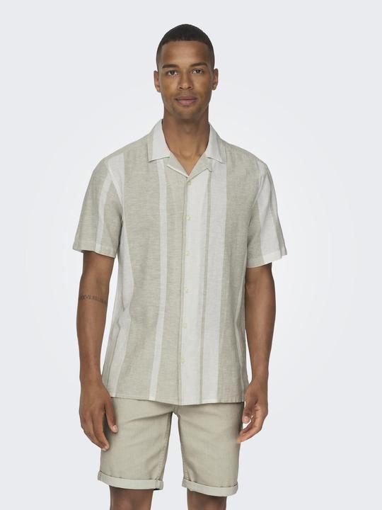 Only & Sons Onscaiden Life Stripe Linen Resort Noos (XS)