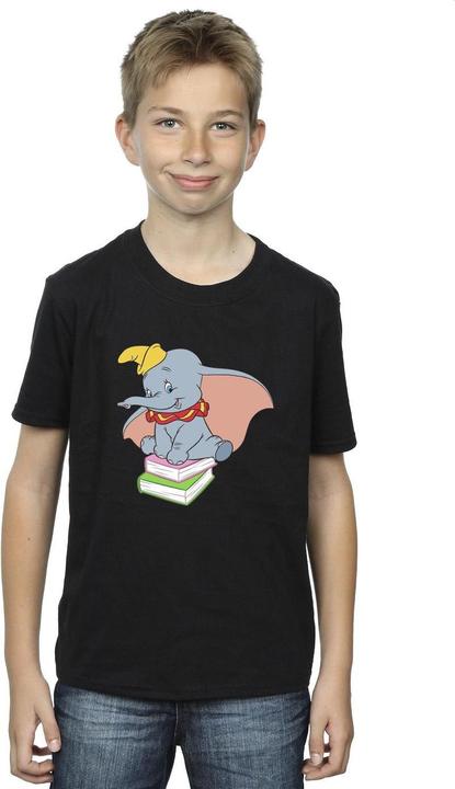 Actual product image Disney Boys Dumbo Sitting On Books T-Shirt (152, 158)