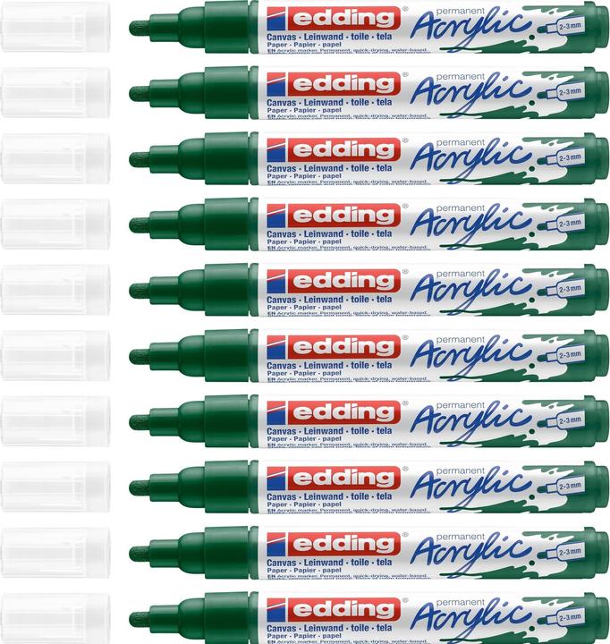 Immagine prodotto Edding Marcatore acrilico 5100 Medio (Verde muschio, 3 mm, 1 x)