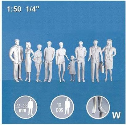 Immagine prodotto Hermoli Dettaglio delle figure 1:50 bianco 18 persone in piedi