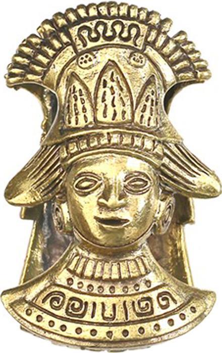 Produktbild Star Piercing Ohrgewicht Schlüsselloch vergoldet Maya Figur (Messing)