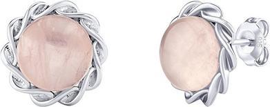 Silvego Gemma silver earrings with real rose JST17913ERO