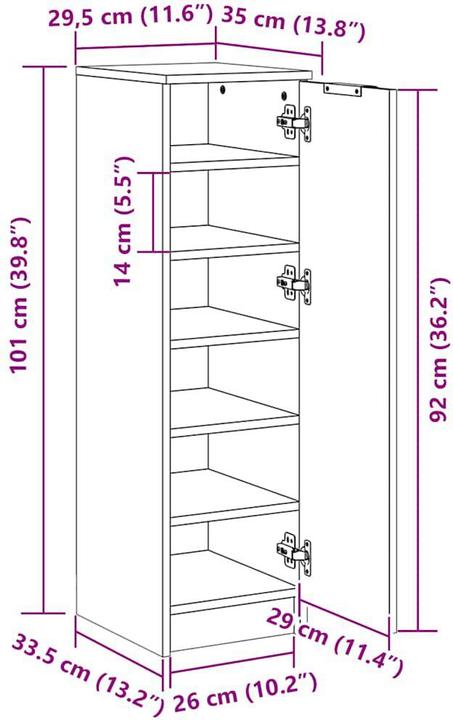 Image du produit VidaXL Briggs (30 x 35 x 100 cm)
