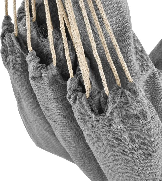 Image du produit Casa.Pro XXL Fauteuil suspendu Diseröd avec support 110x205 cm Gris (130 kg)