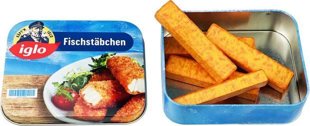 Produktbild Tanner Iglo Fischstäbchen Holz in Metalldose