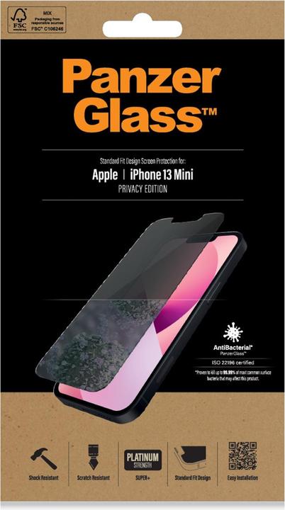 Produktbild PanzerGlass Privacy (1 Stück, Apple iPhone 13 mini)
