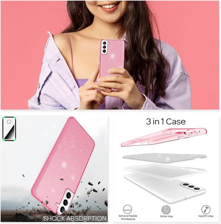 Actual product image Nalia Glitter cell phone case (Samsung Galaxy S21 FE)