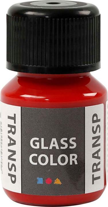 Actual product image Creativ Company Glass paint, transparent colour - red, 30 ml (Transparent colour, 30 ml)
