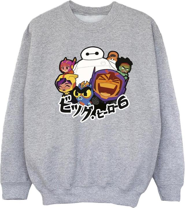 Actual product image Disney Girls Big Hero 6 Baymax Group Manga Sweatshirt (140, 146)