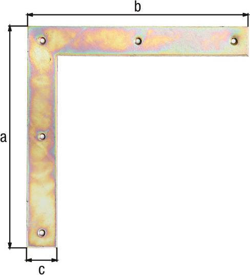 Actual product image GAH Gate angle width 40 mm length 300 x 300 mm steel galvanised yellow
