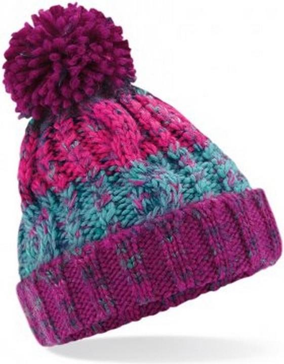 Actual product image Beechfield Junior corkscrew bobble hat (One size)