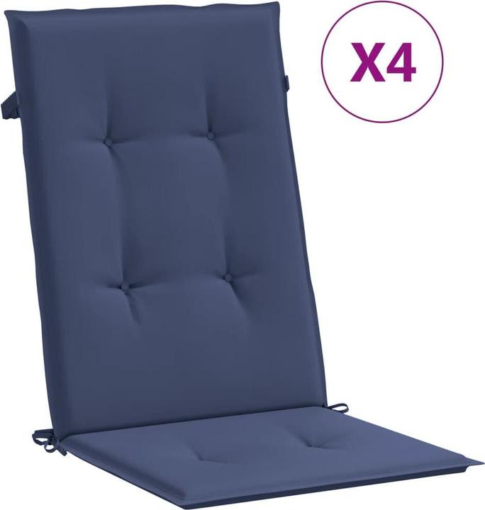 Produktbild VidaXL Hochlehner-Auflagen 4 Stk. Stoff (120 x 50 x 3 cm)