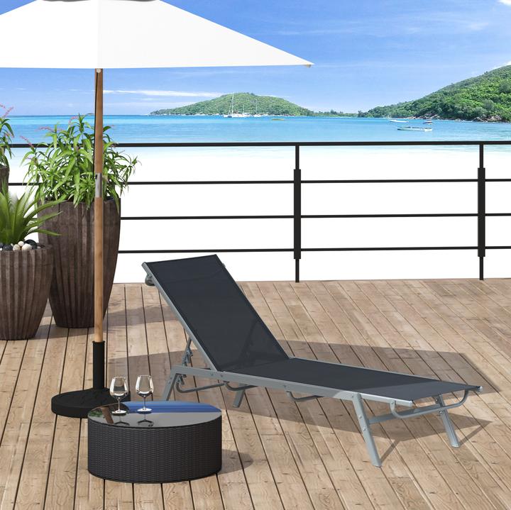 Immagine prodotto Outsunny Lettino da giardino con schienale regolabile (170 cm)