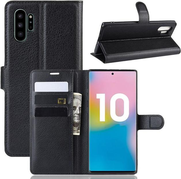 Actual product image MU Classic Litchi Leather Bookcover Series (Samsung Galaxy Note 10+ 5G, Samsung Galaxy Note 10+)