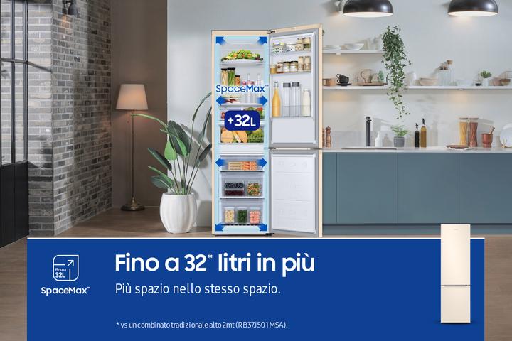 Immagine prodotto Samsung RB38C603DEL frigorifero Combinato EcoFlex AI Libera installazione con congelatore Wifi 2m 39 (390 l)