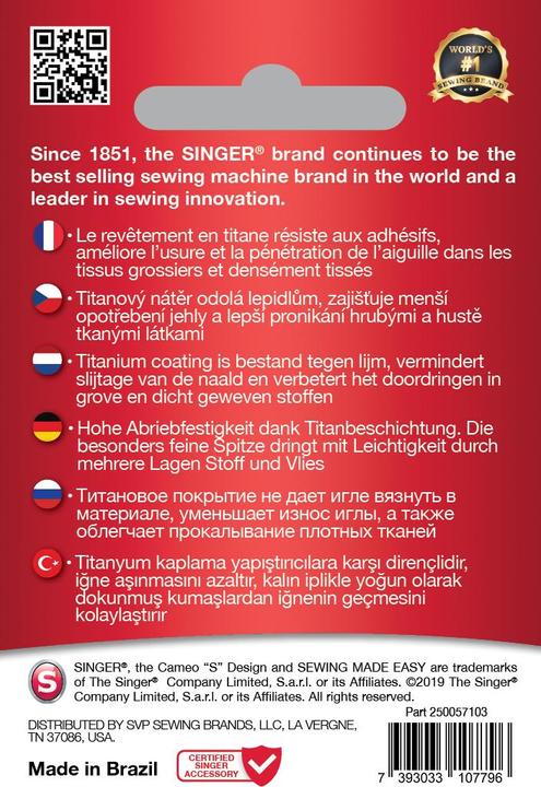 Produktbild Singer TITANIUM QUILTING Nähmaschinennadel, 80/12, 5er Pack