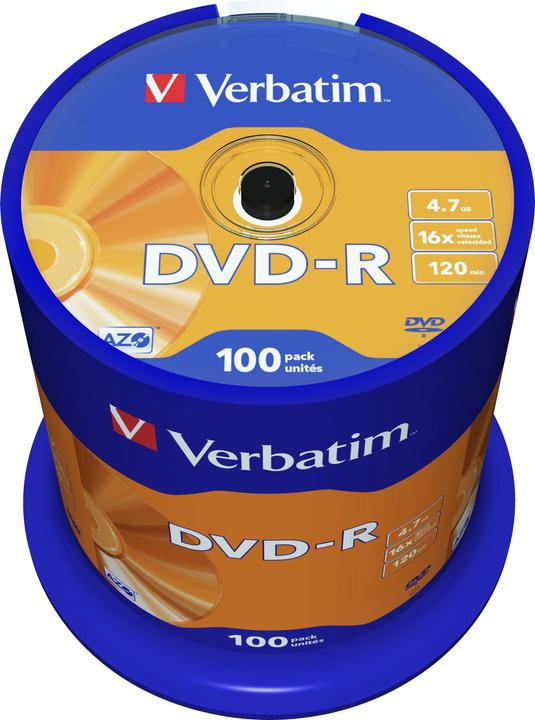 Actual product image Verbatim DVD-R, 16x, 4.7GB, 100 spindle (100 x)
