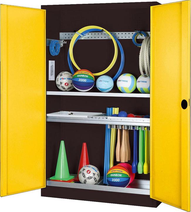 Immagine prodotto C+P Armadio modulare per attrezzature sportive con attrezzatura completa (HxLxP: 195x120x50 cm, con