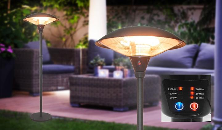Actual product image Sonnenkönig Heat mushroom electric black Champignon electronique noir (2100 W)