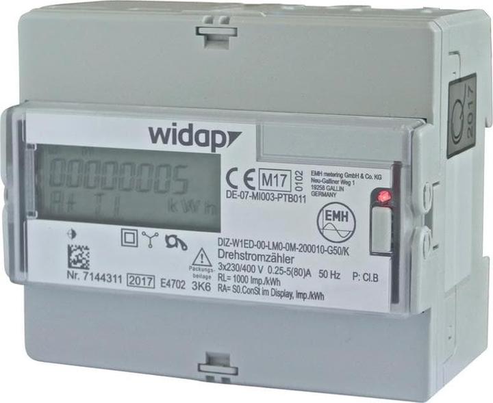 Widap Dreiphasen-Energiezähler DIZ-D651Moi2 Wandlermessung MID