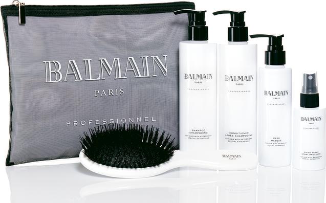 Actual product image Balmain Beauty Bag incl. Shampoo Cond. Mask Shine Spray (Hair care set)