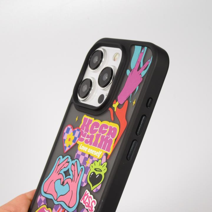 Produktbild PhoneLook Hülle Gummi Blur Keep Calm transparent (Apple iPhone 15 Pro)
