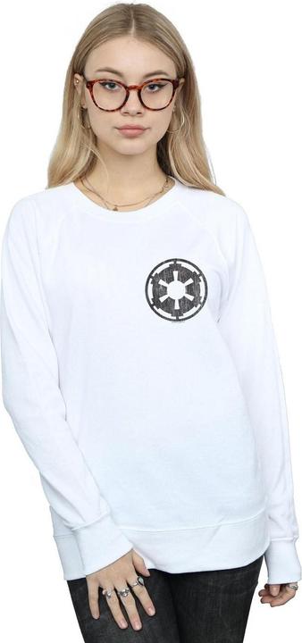 Immagine prodotto Star Wars The Mandalorian Galactic Empire Insignia Breast Print Felpa Donna (M)