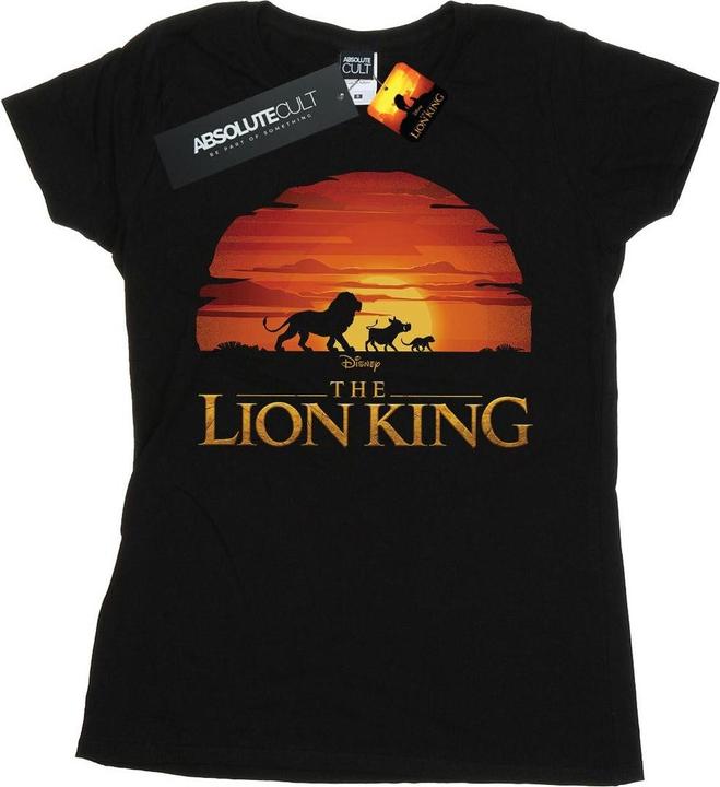 Actual product image Disney Womens/Ladies The Lion King Movie Sunset Logo Cotton T-Shirt (XXL)