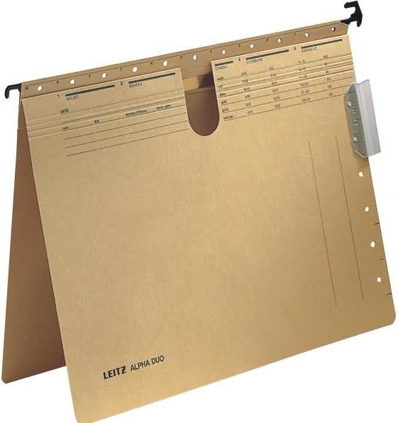 Produktbild Leitz Hängehefter ALPHA DUO® DIN A4 250g/m² Karton naturbraun (A4, 1 x)