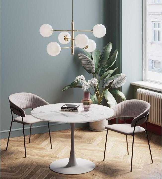 Produktbild Kare Design Tisch Schickeria Marmor Weiss Ø110cm (110 x 110 x 74 cm)