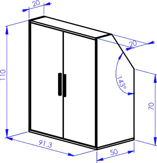 Produktbild Vente-unique Adezio (91.5 x 50 x 110 cm)