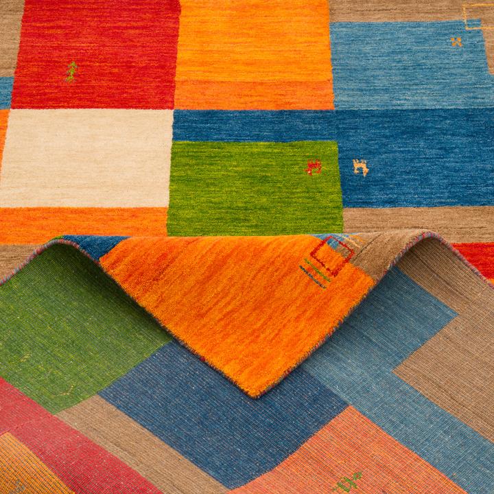 Produktbild Pergamon Natur Wolle Teppich Gabbeh Esta Läufer (90 x 160 cm)