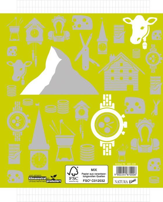 Actual product image Naturaline Exercise book FSC Switzerland (A4, Checked)