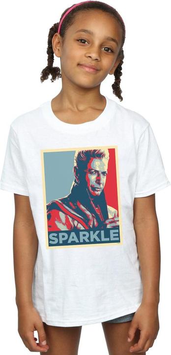 Actual product image Girls Thor Ragnarok Grandmaster Sparkle Cotton T-Shirt (140, 146)