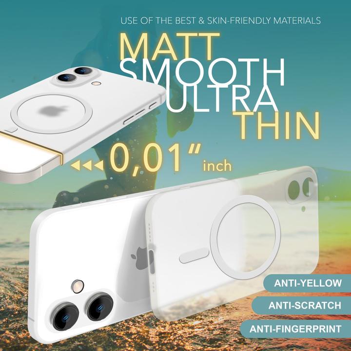 Image du produit Nalia Étui rigide extrêmement fin de 0,3 mm avec MagSafe, étui mat (Apple iPhone 16 Plus)