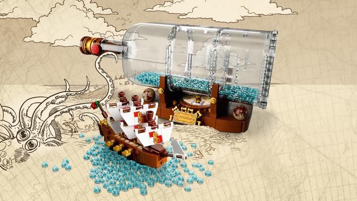 Actual product image LEGO Ideas ship in a bottle (21313, LEGO Rare Sets, LEGO Ideas)