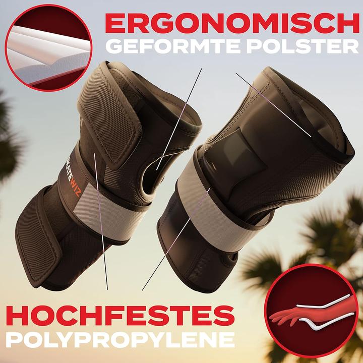 Image du produit Skatewiz Inliner Protektorenset für Erwachsene & Jugendliche (M, L, Protège-poignets, Genouillère, Coudes, 6 pièces)