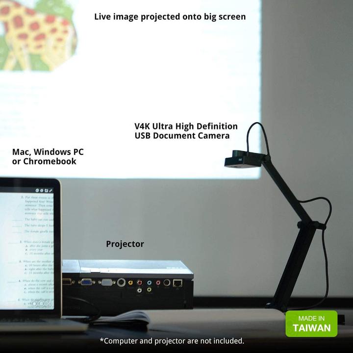 Actual product image Ipevo DOK V4K USB Ultra HD 8MP Micro (4K, 34.5 x 25.5 cm)