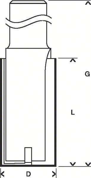 Produktbild Bosch Professional Zubehör Nutfräser Expert for Wood, Carbide, 8 mm, D1 12 mm, L 31,8 mm, G 63,8 mm