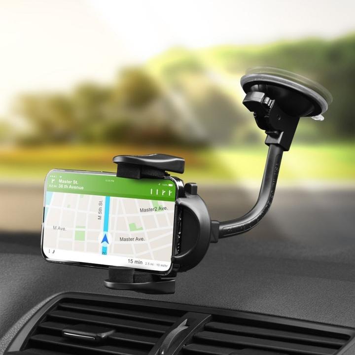 Image du produit Forcell Stylus F-GRIP Oval 17 cm car holder for windshield / dashboard / air vent black