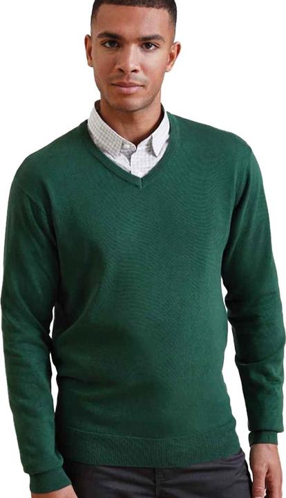 Actual product image Premier Mens Knitted Cotton Acrylic V Neck Sweatshirt (4XL)